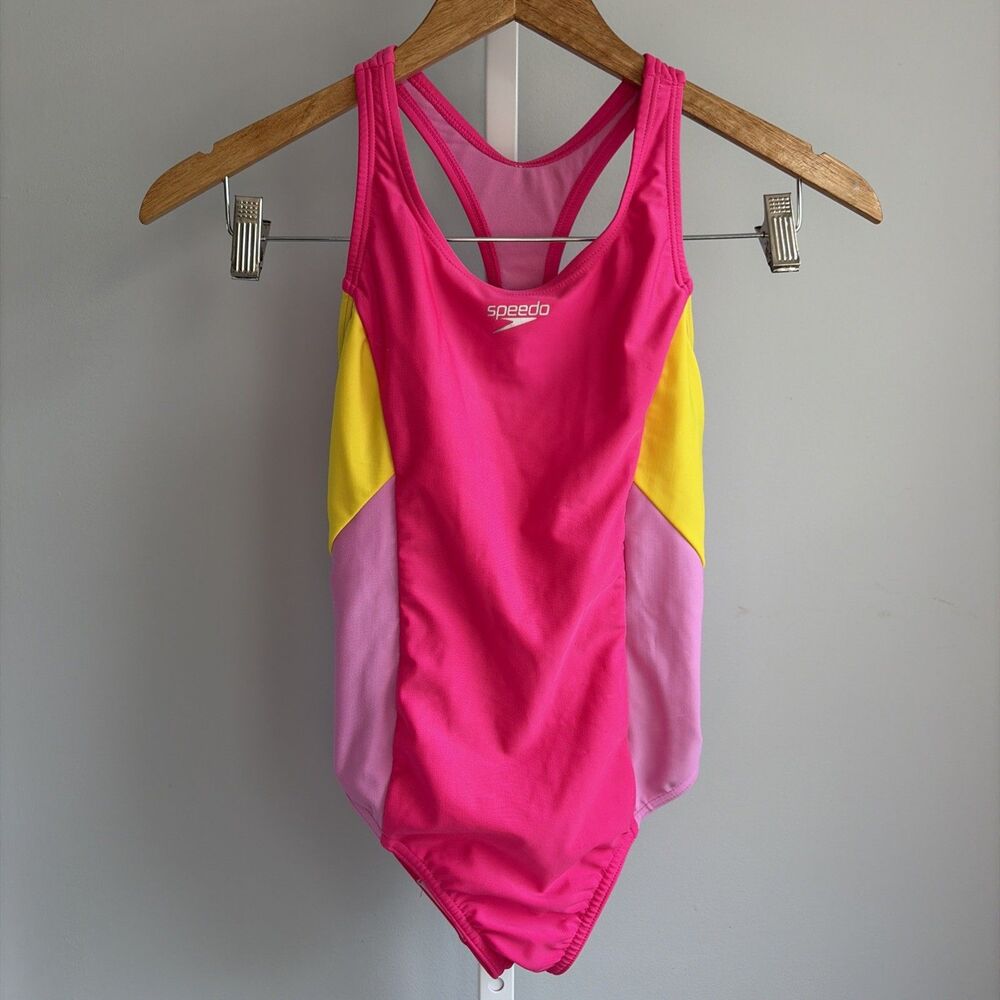 Speedo Youth One-Piece Swimsuit UPF 50+ Chlorine Resistant Size L New No Tags
